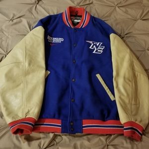 Nike New England Patriots letter jacket w/ New England Ford dealer embroidery